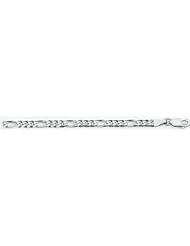 3.5mm White Gold Figaro Chain 24"