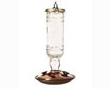 Opus 10 oz Elegant Antique Attractive Clear Glass Bottle Hummingbird Feeder