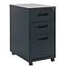 Three-Drawer Mobile File Pedestal, Black, 15-7/8w x 28-1/4h x 23-1/4d AELPA532823BL