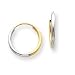 14K and Rhodium 2mm Hoop Earrings