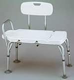 Deluxe Bath Tub Shower Safety Transfer Bench with Back