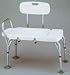 Deluxe Bath Tub Shower Safety Transfer Bench with Back