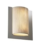 IMAGE OF Justice Design Group PNA-5562-WAVE-CROM Porcelina Energy Smart 2 Light Wall Sconce in Chrome with Waves glass