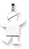 Boy With Cap Charm, White Gold