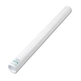Kraft Covered Fiberboard Mailing Tube with End Plugs, 3x36, White QUA46039
