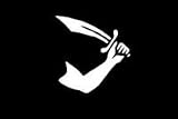 Flagge 90 x 150 : Pirat Thomas Tews - Arm mit Schwert