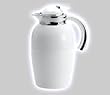Oggi Senator White Rotating Top Carafe with Press Button Top & Glass Liner -34 oz