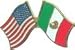 Crossed United States of America & Mexico Flags (American / Mexican) Enamel Pin
