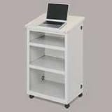 Mobile Presentation Lectern with 3 Shelves, 16x24x45, Cherry BRELECT2ALCY