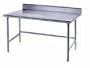 Advance Tabco 14-Gauge Stainless Steel Top - w/ Backsplash & Open Base - Model TKSS-363