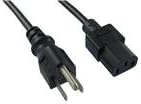 AC Power Cords SJT PWR CORD 18AWG 125V 10A BLACK (1 piece)