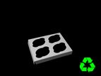 6 x 6 x 7/8 Regular Size Four Counts Cupcake Insert 100 CT