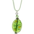 Review   / Lime Green FLORAL Stone Adjustable Choker Necklace