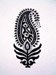 Paisley Au Lait ~ Modern Designer Black & White Euro Pillow Sham 27x27