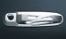 All Sales 474BC Brushed Chrome Billet Aluminum Swish Door Handles - Set of 2