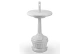 Patio Outdoor Ashtray With Table White