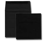 7 1/2 X 7 1/2 Square Invitation Envelope - 60# Black (Smooth Finish) (Pkg of 10)