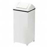 United Receptacle Swingtop Wastemaster Steel Receptacle, 24 Gallon, White