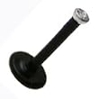 Stainless Steel 16g 5/16 Monroe PTFE w/Clear Push - Black Sold as a Pair