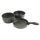 Brunton - Hard Anodized Aluminum Cookset, 2 Pots, Frypan, Handle