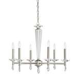 Kichler - 1689PPW Chandelier 6 Light Incandescent - Polished Pewter Finish