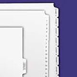 80000 Series Dividers, 1/5 Cut Center Tabs Printed Table of Contents, 25/Pack