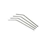 The Handy House Stainless Steel Drinking Straws with Cleaner- Set of 4