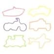 Traffic Shaped Glitter Rubber Bandz - 12 Bands