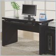 Monarch Flow Wood Computer Credenza Desk in Cappuccino Finish