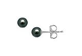 Akoya Cultured Pearl Stud Earrings : 14K White Gold â? 4 MM