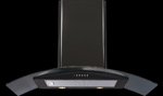 CDA CPX8BL 80cm Curved glass extractor in Black  from CDA Curved glass extractor