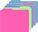 Top Notch Teacher Products Mini File Folders (25 Pack), Galactic Colors