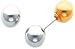 14K Two Tone Gold Reversible Ball Earrings Jewelry |A
