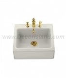 Apron Front/Tile-In Kitchen Sink w/ Three-Hole Faucet Drilling K-6573-3-6