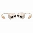 Cat5e Pair Splitter Adapter (Sold in pairs) White.