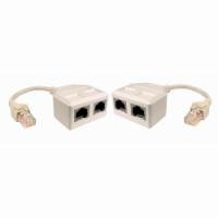 Cat5e Pair Splitter Adapter (Sold in pairs) White.