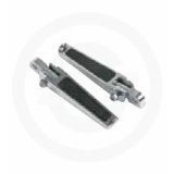 Drag Specialties Foot Pegs with Rubber Inlay - U-Clamp (fits 1in.-1 1/4in. Tube) 17-6452BXLB1