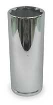 Westward 1FAF2 Socket, 1/2 In Dr, 12 Point, 32mm, 3 In L