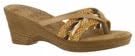 Easy Street Women's Verona Wedge Sandal Tan Multi 7.5 M US