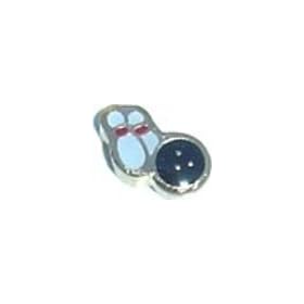 Clearly Charming Bowling Pins Heart Locket Charm Athletic, Sports Theme