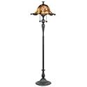 Autumn Tapestry Bronze Patina Floor Lamp