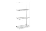 74'H Nexel Chrome Wire Shelving Add-On - 30'W X 14'D