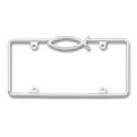 Cruiser Accessories Ichthus Fish Chrome License Plate Frame