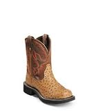 Justin Ladies 8 'Gypsy' Ostrich Print Cowgirl Boots - Cognac