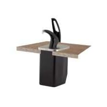San Jamar P4100 Stainless Steel FrontLine Universal In-Counter Condiment System, 7-1/2" Width x 9-3/4" Height x 9-1/2" Depth, Black
