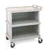 Metro BC Series Polymer Utility Cart with 4 Swivel Casters, Lipped Top Shelf, 2 Shelves, 400 lbs Capacity, 29-1/2" Length x 18" Width x 33-1/4" Height, Blue