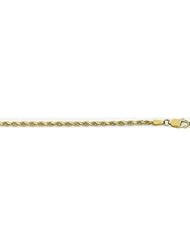 2.9mm Diamond Cut Rope Chain 22"