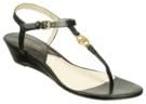 MICHAEL MICHAEL KORS Women's Nora Wedge (Black Leather 6.5 M)
