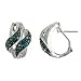 14K Diamond and Blue Diamond Earring