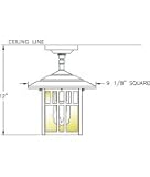 IMAGE OF Hanover Lantern B28421ASI Indian Wells Medium 1 Light Outdoor Flush Mount in Antique Silver with Opalescent Honey Glass glass
